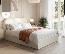 Ottoman double bed brand new off white colour