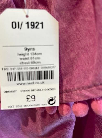 NEXT BNWT girls top with Pom Poms, age 9