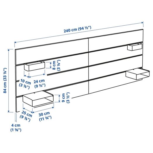 Brimnes Bed Frame and  Nordli Headboard