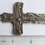 Vintage Holy Trinity Crucifix in silvered brass 14 x 9 cm Image 8