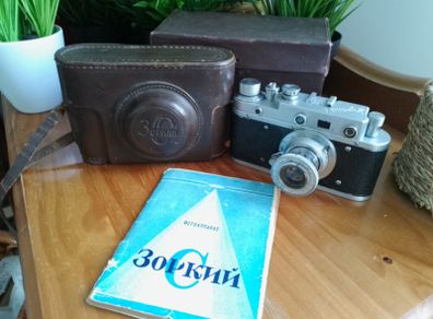 Zorki-C Rangefinder Camera, New Curtains Boxed, USSR Soviet 35mm, M39 Leica Mount, Refurbished Fully Working, 57028145
