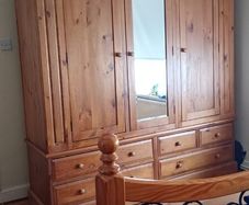 Large 3-door Solid Wood Wardrobe for Sale