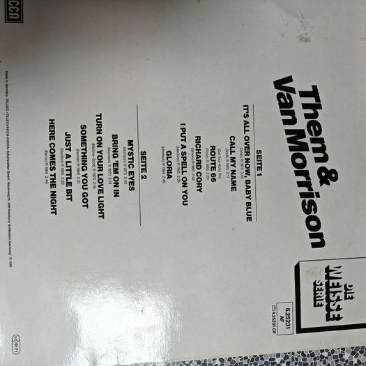 Them and Van Morrison German compilation.