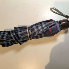 Compact Plaid Folding Umbrella
