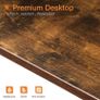 Computer Desk, Computer Desk with Bookshelf, Study Computer Laptop Table with 4 Tier DIY Storage Shelves Writing Table for Home Office Bedroom,160x60x110cm (FREE POSTAGE) Image 5