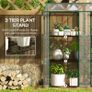 46 x 143cm Mini Lean-To Greenhouse, with Three Inner Shelves Image 5