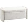 Storage Bench with Storage Hallway Bench Shoe Bench, padded, 105 cm x 44 cm x 45.5 cm. Cream/Beige Image 4