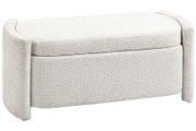 Storage Bench with Storage Hallway Bench Shoe Bench, padded, 105 cm x 44 cm x 45.5 cm. Cream/Beige