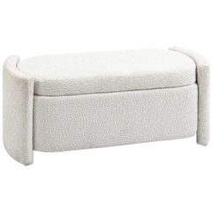 Storage Bench with Storage Hallway Bench Shoe Bench, padded, 105 cm x 44 cm x 45.5 cm. Cream/Beige