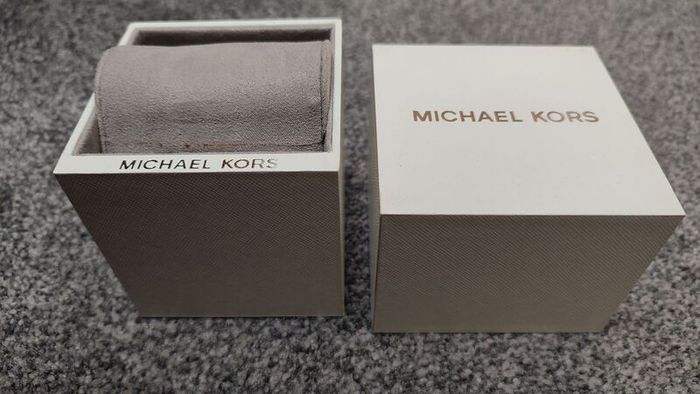 michael kors navy blue rose gold men watch