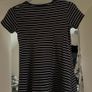 Black and white striped peplum T-shirt Xs or dress for small girl Image 2