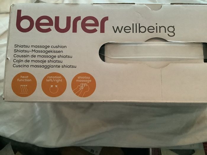 NEW Beurer Wellbeing Shiatsu massage cushion MG149