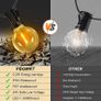 Festoon Lights Outdoor Mains Powered - 33Ft 10m G40 Garden String Lights with Shatterproof LED Bulbs Waterproof for Outside Patio Gazebo Pergola Backyard (FREE POSTAGE) Image 6