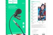 Hoco L14 Lavalier 3.5mm Universal Audio Plug Microphone 2m Black