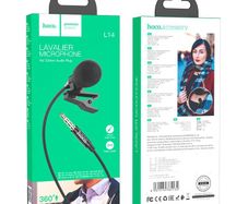 Hoco L14 Lavalier 3.5mm Universal Audio Plug Microphone 2m Black
