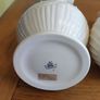 Vintage Belleek Ireland 7" Vase w/ Flowers & Leaves Accents Image 4