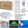 6 Packs Under Cabinet Lights,OxyLED RGB Wireless Cabinet Light with Remote Control,USB Powered Dimmable Closet Touch Light,Under Counter Lights for Kitchen Cupboard Closet Wardrobe Image 4