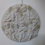 Set of Two Plaster Churub Wall Plaques Image 2