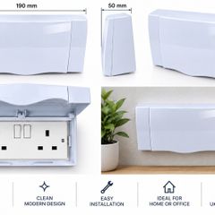 Waterproof Dual socket Protector cover