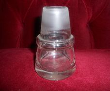 Antique British Post Office Glass Ink Bottle 4"(Missing Cap)