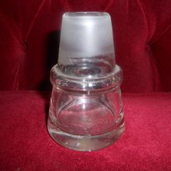 Antique British Post Office Glass Ink Bottle 4"(Missing Cap)