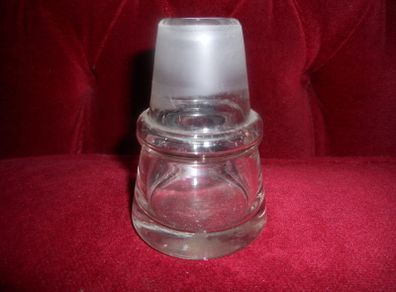 Antique British Post Office Glass Ink Bottle 4"(Missing Cap)