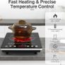 Portable Ceramic Hob 2000W, Pulg in Electric Ceramic Hob, Single Electric Hob with 4-Hour Timer, 10 Power Levels, Safety Lock & Sensor Touch, Residual heat Remind, 220V-240V Image 6