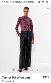 French connection leather trousers