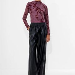 French connection leather trousers