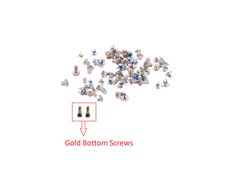 For iPhone 7 4.7" Full Complete Screw Set Repair Fix With 2 Gold Bottom Screws - FHT22IPFC