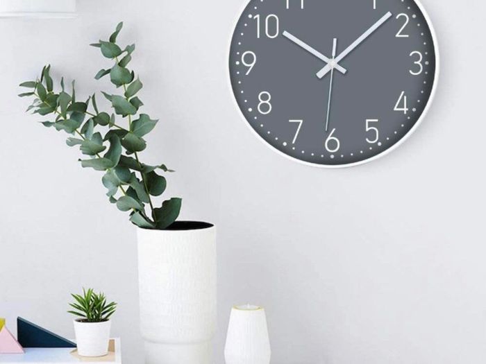 Wall Clock Silent, Non Ticking Modern Quartz 12"- Battery Operated Digital