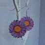Aster Purple Daisy Flora Earrings Image 10