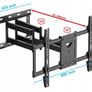 Tv Wall Mount Bracket Tilt Swivel Full Motion 32"-65" Image 2