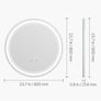 Round LED Bathroom Mirror 60 cm 3 Colors Temperature Anti-Fog Memory Mirror with Lights Image 5