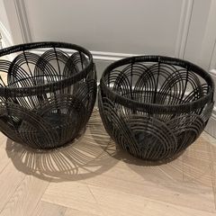Baskets - Wicker Charcoal Grey