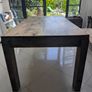 Wood kitchen table and bench Image 7
