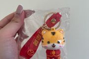 Tiger bag charm keychain key charm
