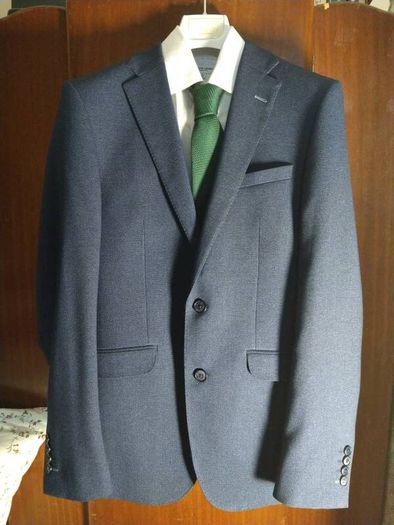 Mens Kenton 3 Piece Suit with Shirt and Tie, 38R/32/R
