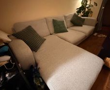 Shaped Chaise Sofa + 3 cushions