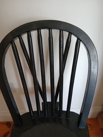 Hand Painted Black Versatile vintage chair