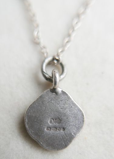 Vintage Sterling Silver .925 Azuni Pendant and Necklace - Full Hallmark length 18" - 3,2g