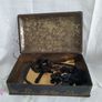 vintage Tin box, vintage glass beads, vintage lace Haberdashery Image 2