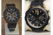 BRAND NEW Mens GUESS Caliber Chronograph Watch  Black Gold Great Deal