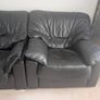 Free 3 piece faux leather sofa suite Image 4