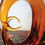 Pair of Mid - Century Murano Amber Glass Love Knot Sculpture. Image 8