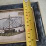 FRAMED SMALL Egyptian Art On Papyrus Rowing Ship Image 3