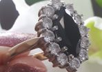 Vintage Gold Sapphire Cluster Ring