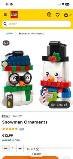 Lego snowman