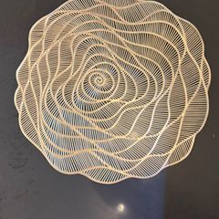 Rose gold decorative table placement/charger replacement