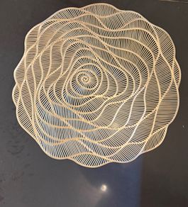 Rose gold decorative table placement/charger replacement
